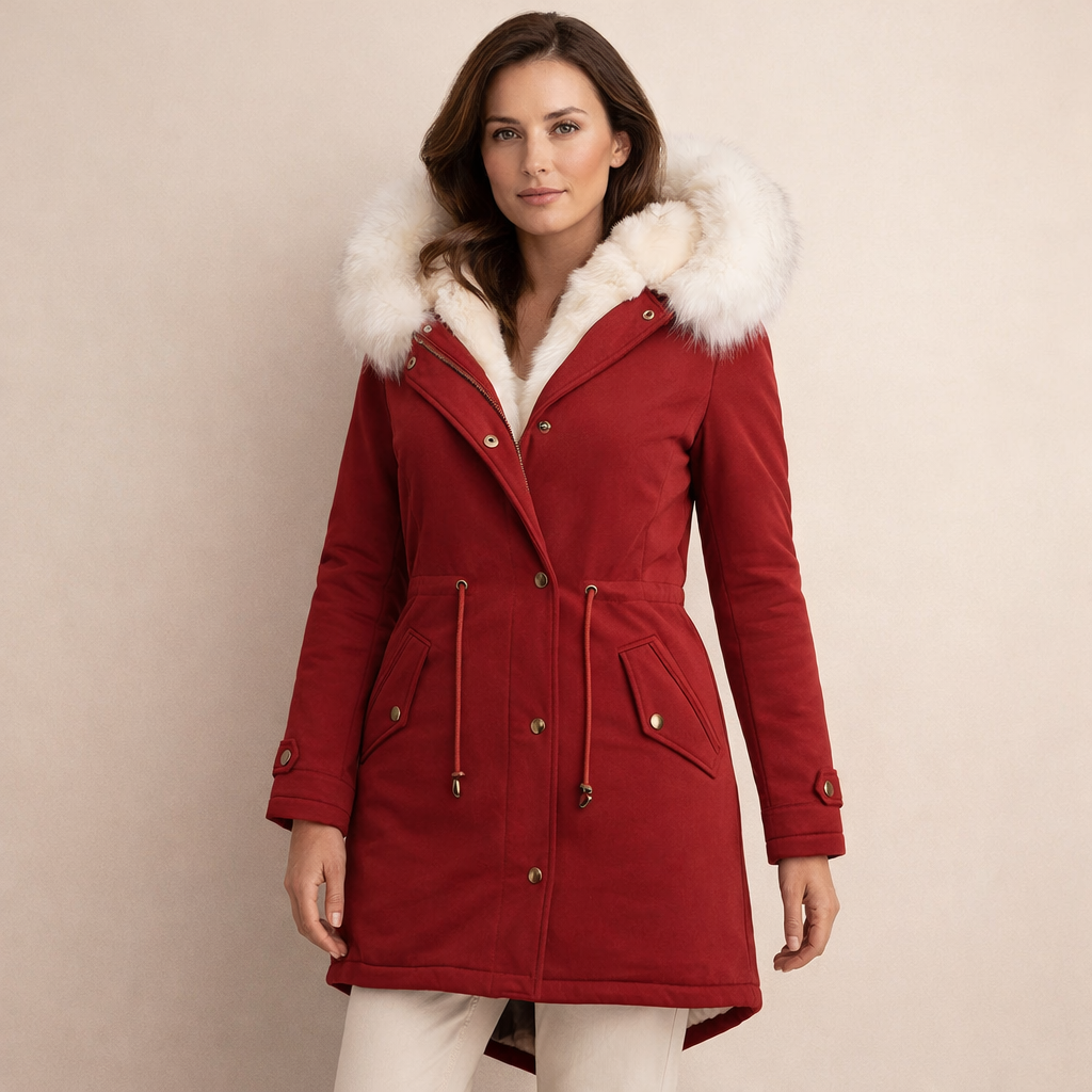 Monika | Parka Z Futerkowym Kapturem