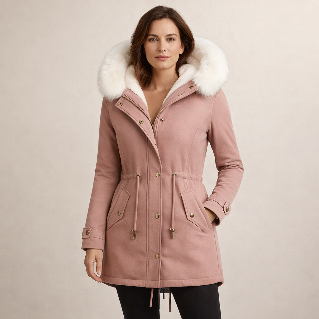 Monika | Parka Z Futerkowym Kapturem