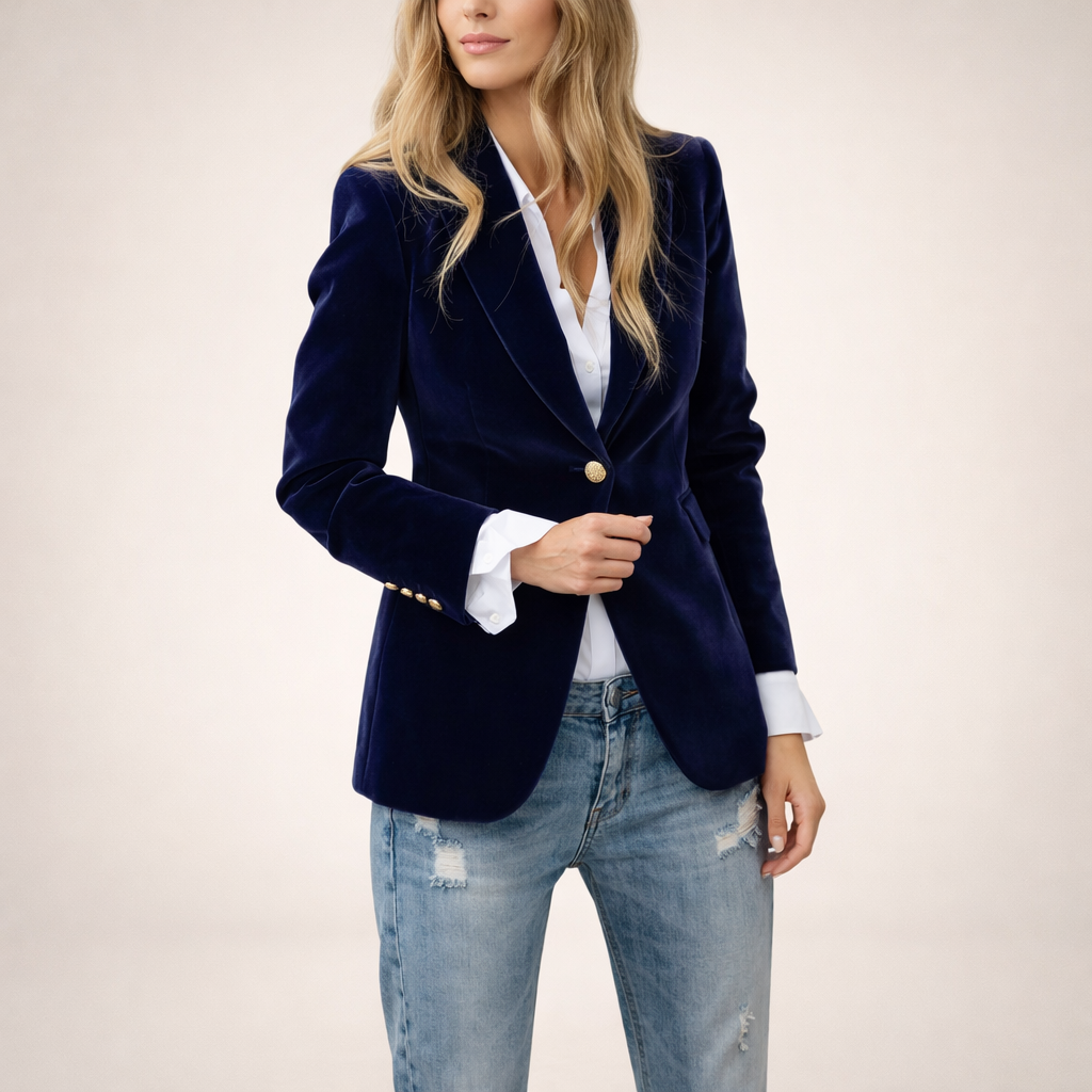 Veronica™ | Aksamitna marynarka taliowana